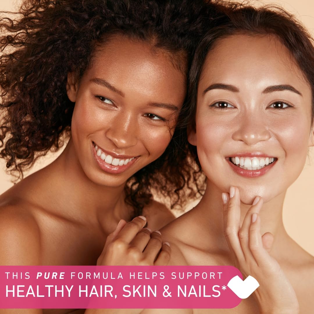 Collagen Peptides for Women with Biotin & Hyaluronic Acid - Supports Healthy Skin, Bones, Hair & Nails - Non-GMO, Grass-Fed - 90 Capsules