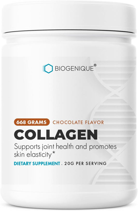 Collagen Peptides Powder for Hair, Skin, Nails, Joints - Non-GMO, Gluten Free - 667G Chocolate Supplement Made in USA