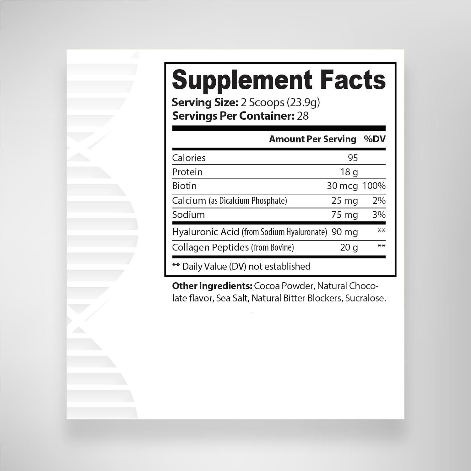 Collagen Peptides Powder for Hair, Skin, Nails, Joints - Non-GMO, Gluten Free - 667G Chocolate Supplement Made in USA