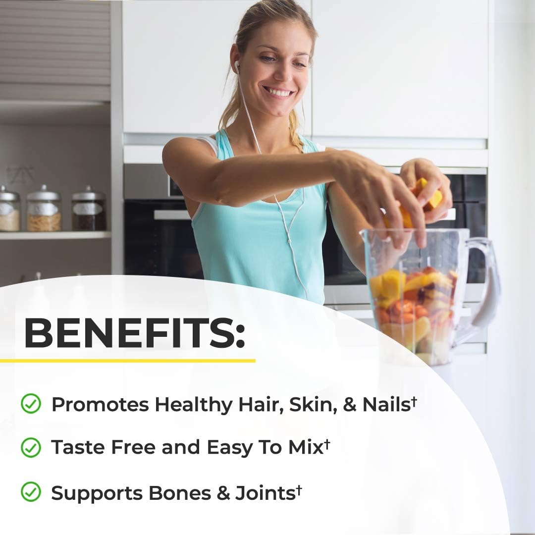 Collagen Peptides Powder with Prebiotics, Probiotics, and Digestive Enzymes for Women - 40 Servings