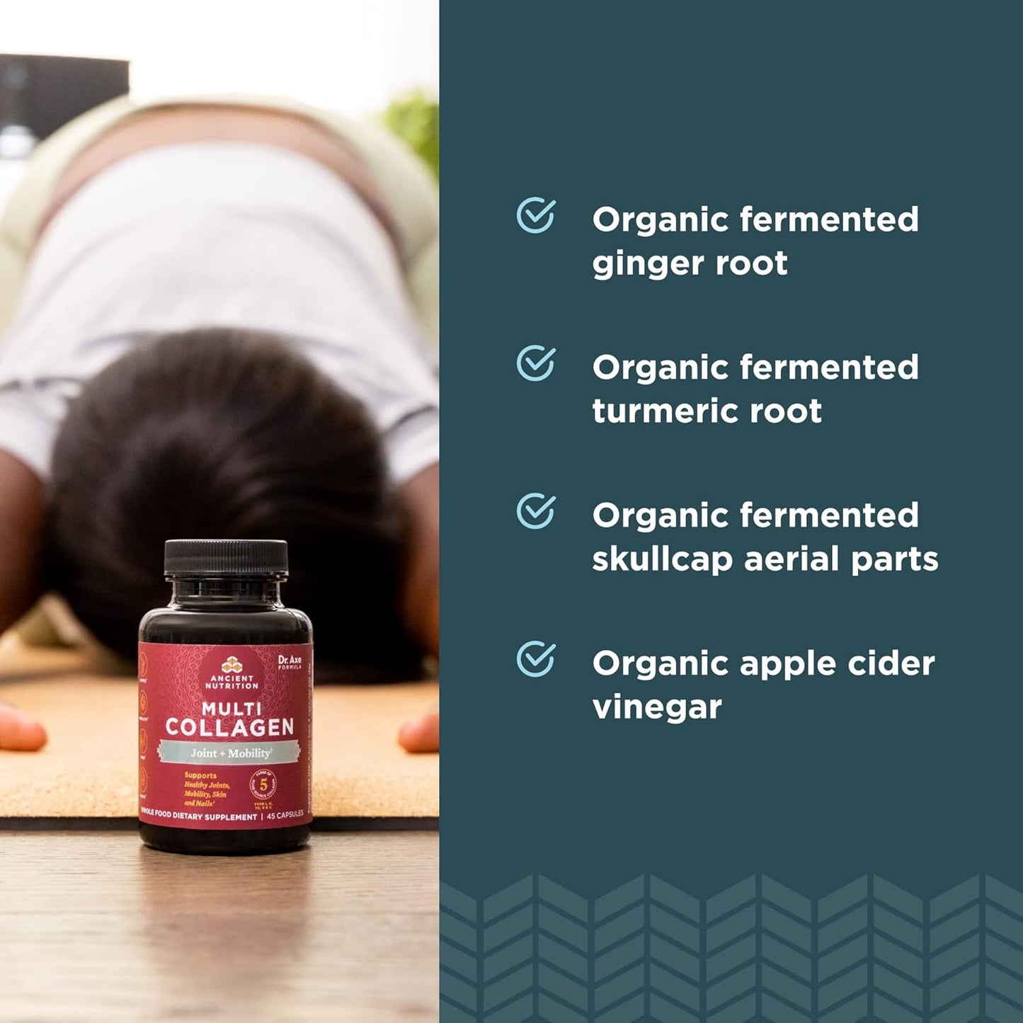 Collagen Pills for Joint Support - Multi Collagen Capsules 45 Ct - Supports Joints, Skin, Nails, Exercise Recovery - Paleo, Keto, Gluten Free