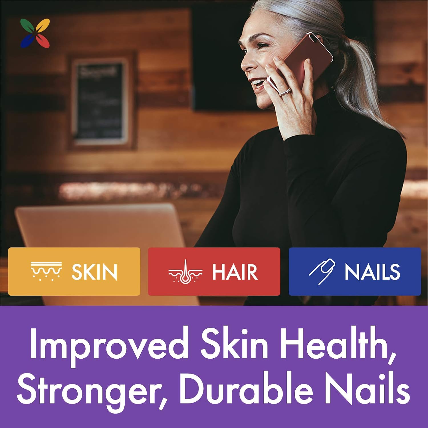 Collagen360 with Hyaluronic Acid Powder - Supports Healthy Hair, Nails & Skin - Reduce Fine Lines and Wrinkles - 2.7 oz