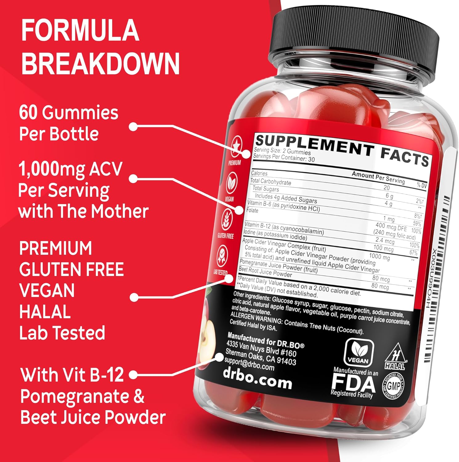 Colon Cleanse Detox Gummies with ACV & Ginger - 15 Day Intestinal Support for Bloating & Gut Health