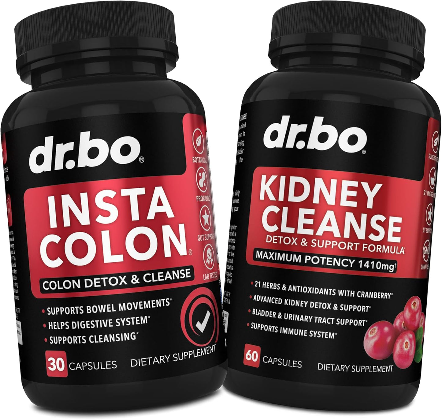 Colon Cleanser Detox & Kidney Cleanse Pills - 15 Day Cleanse Supplement with Cranberry & Uva Ursi for Gut Health & Body Flush