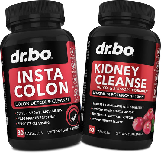 Colon Cleanser Detox & Kidney Cleanse Pills - 15 Day Cleanse Supplement with Cranberry & Uva Ursi for Gut Health & Body Flush