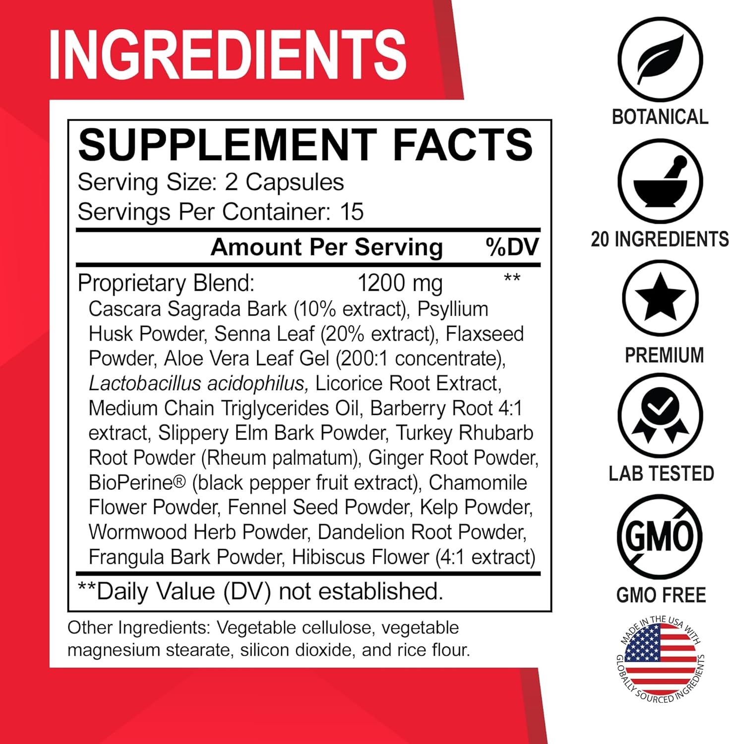 Colon Cleanser Detox & Kidney Cleanse Pills - 15 Day Cleanse Supplement with Cranberry & Uva Ursi for Gut Health & Body Flush