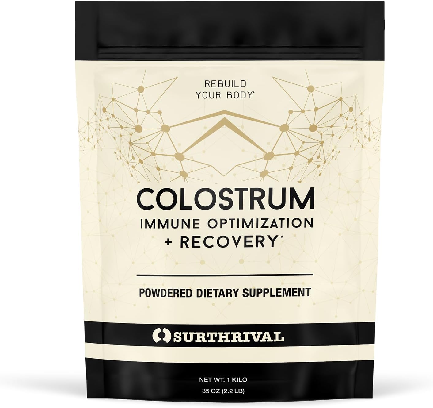Colostrum Powder 1 Kilo: Immune Optimization & Recovery, Dietary Supplement for Gut Health, Keto-Friendly Formula