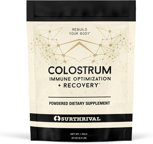Colostrum Powder 1 Kilo: Immune Optimization & Recovery, Dietary Supplement for Gut Health, Keto-Friendly Formula