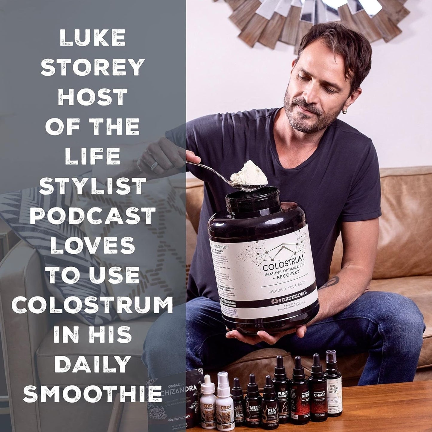 Colostrum Powder 1 Kilo: Immune Optimization & Recovery, Dietary Supplement for Gut Health, Keto-Friendly Formula