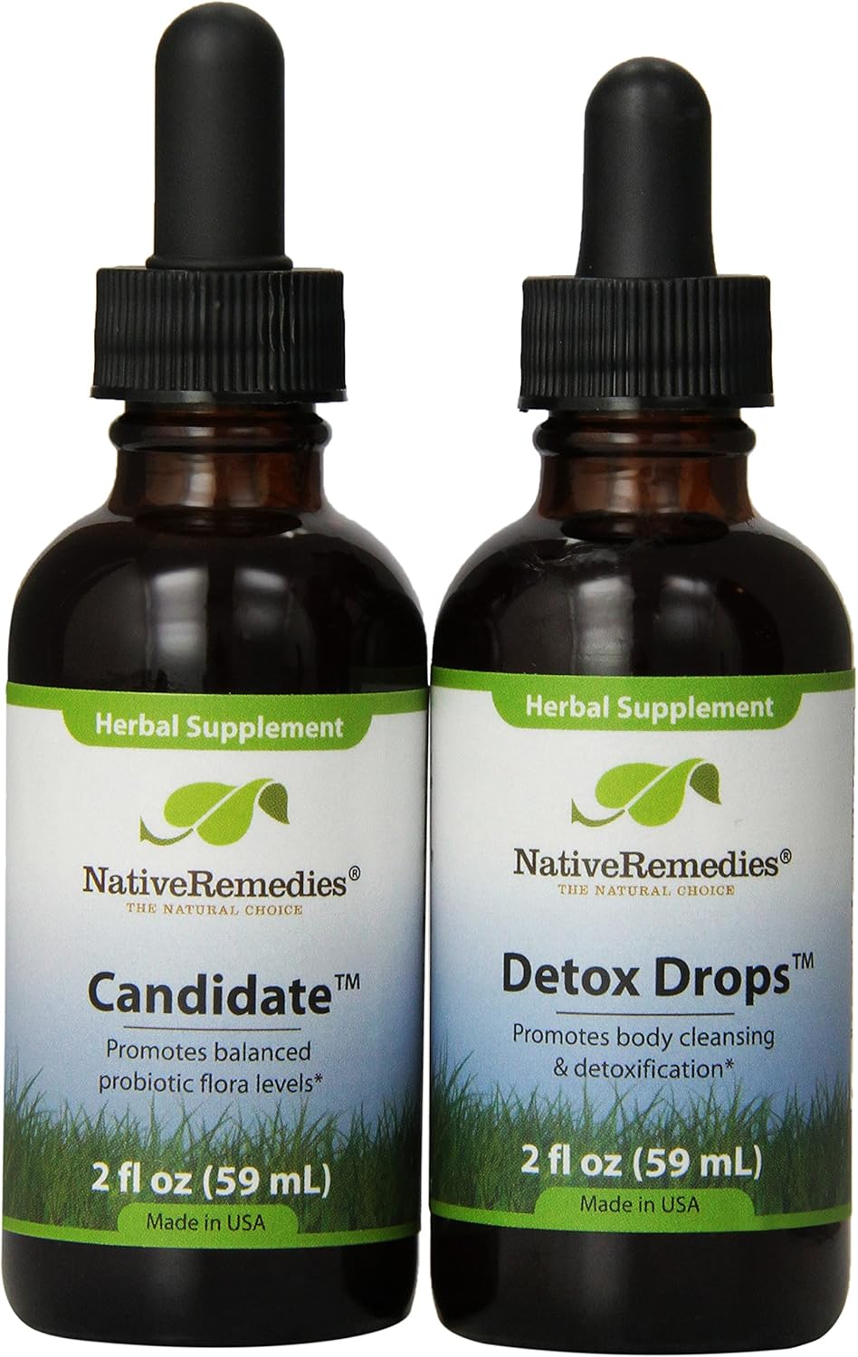 ComboPack of Native Remedies Candidate and Detox Drops for Natural Relief