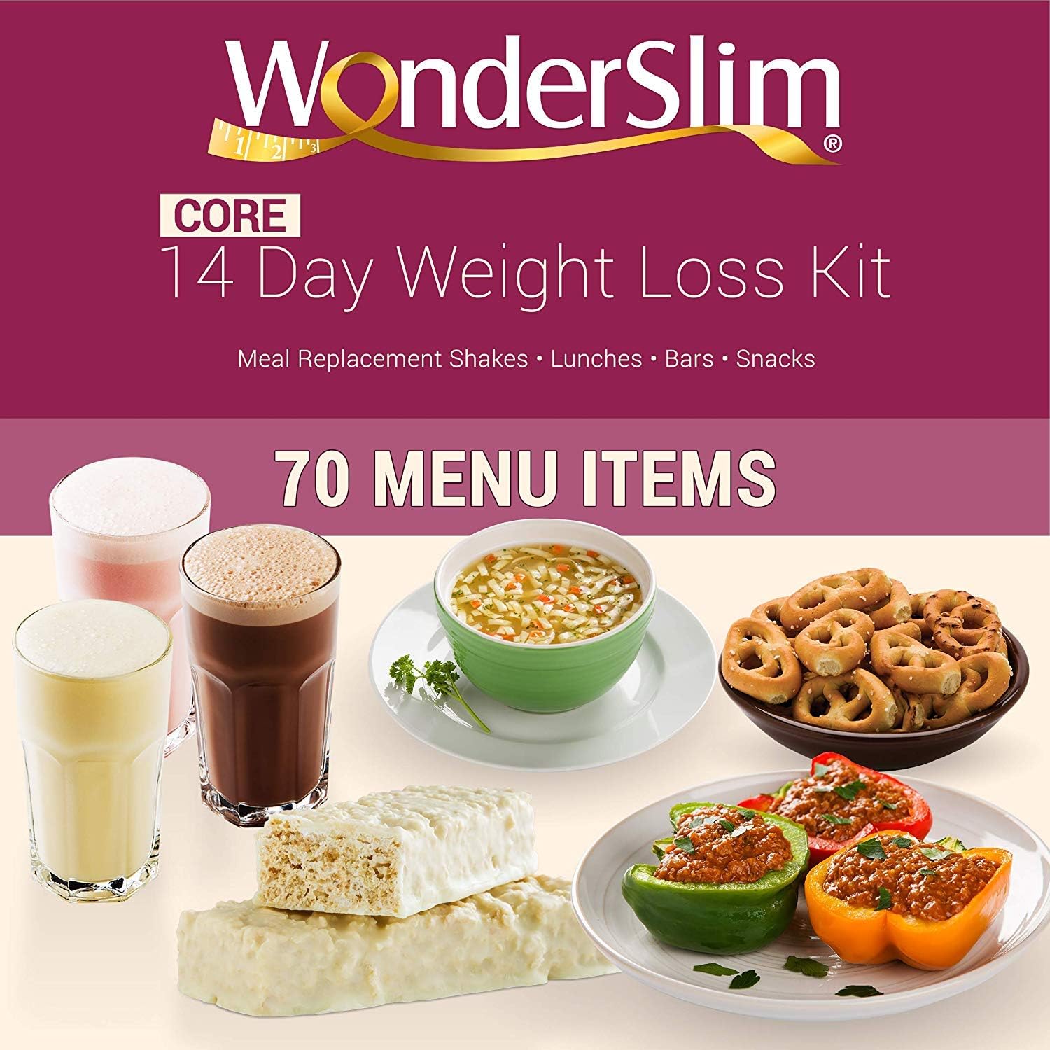 Complete 2 Week Weight Loss Kit with 70 Meals & Snacks by WonderSlim