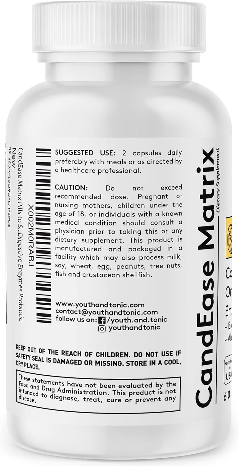 Complete Body Alkalizing Detox Pills for Youth & Energy | Supports Digestive Balance & Gut Health | Probiotics, Caprylic Acid, Oregano, Enzymes, ACV | Cleanse Complex