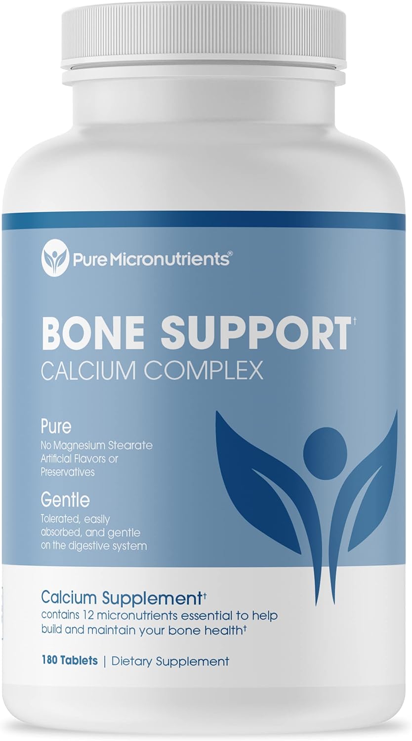 Complete Bone Health Calcium Supplement for Women & Men - Calcium Citrate & Hydroxyapatite + Vitamin D3 K2 Magnesium Zinc - 180 Tablets