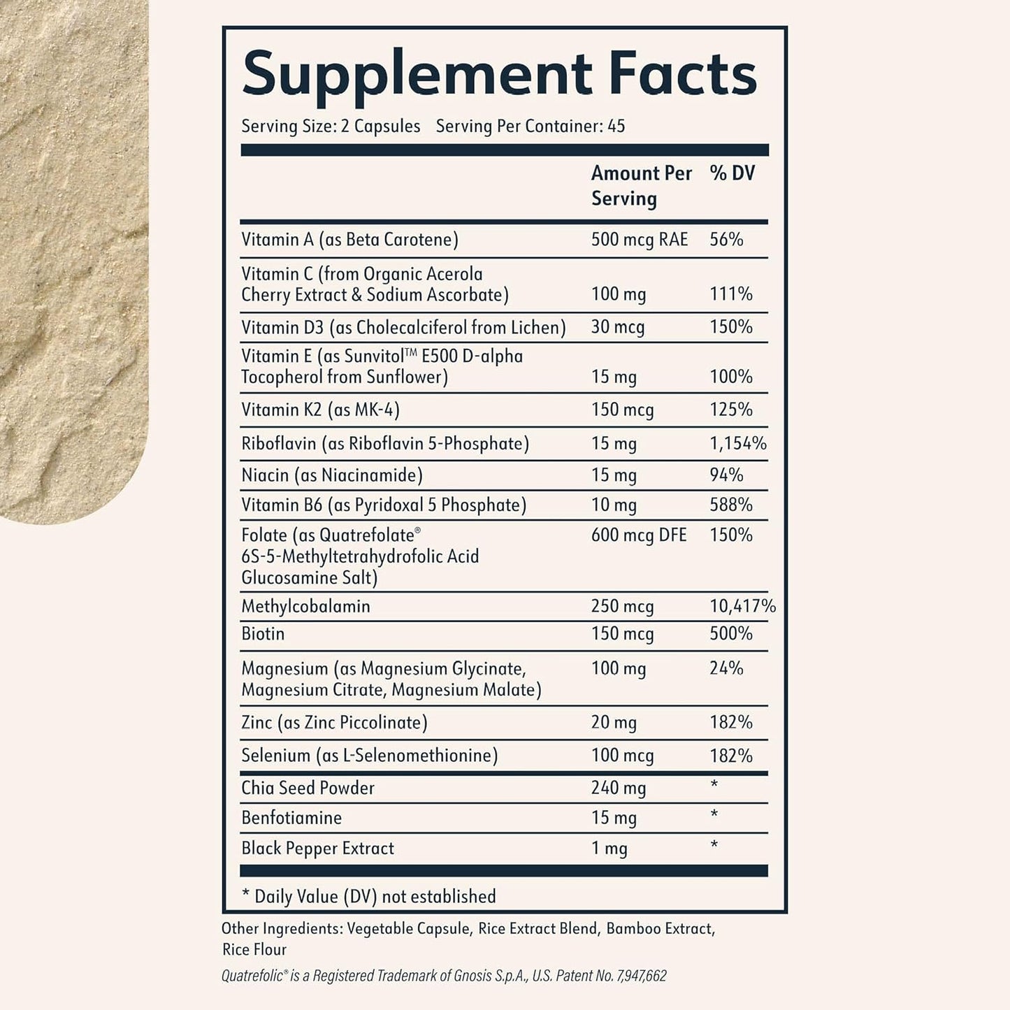 Complete Daily Nutrition Multivitamin for Women and Men - Includes Vitamin A, C, D3, E, K2, Magnesium Glycinate, Citrate, Malate - Supports Digestive Health - 45 Day Supply