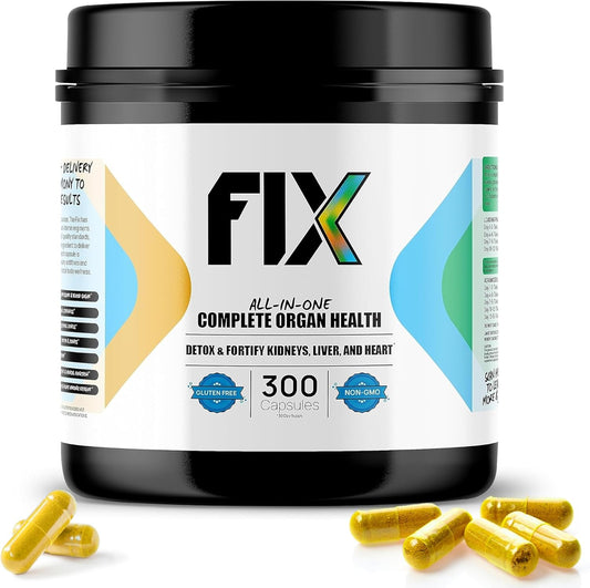 Complete Health Supplement for Liver, Heart, and Kidney Support - Vegan Formula for Holistic Well-Being - Non-GMO - 30 Servings