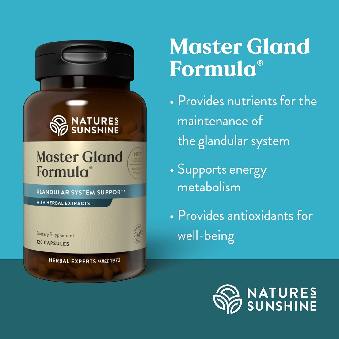Complete Nutritional Support for Body Glands - Nature's Sunshine Master Gland 120 Capsules