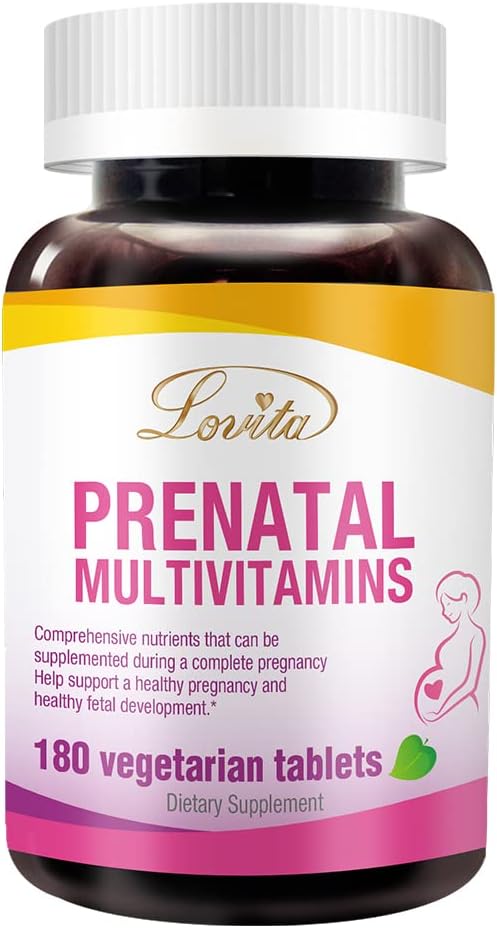 Complete Prenatal Multivitamin - 180 Vegetarian Tablets for Before, During, and After Pregnancy