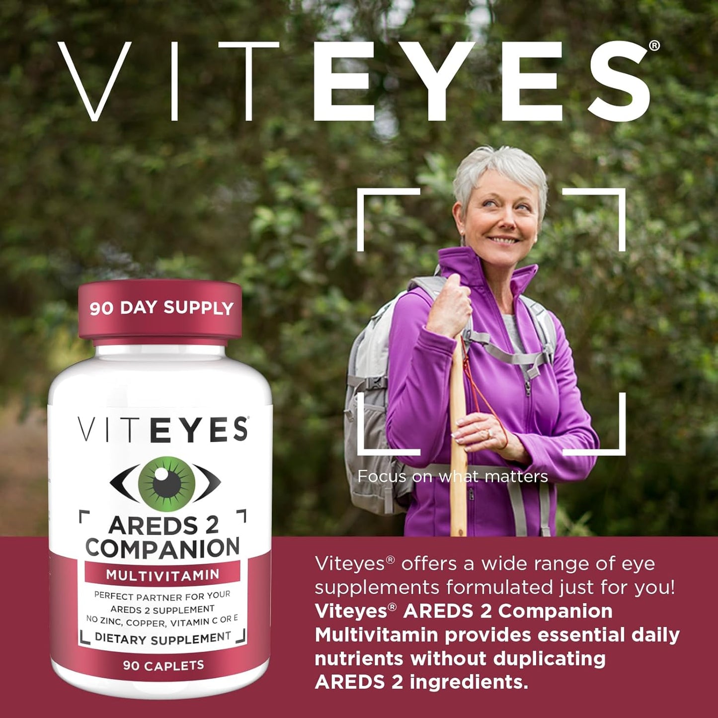 Comprehensive Multivitamin Supplement for AREDS 2 Users - Viteyes Classic, 90 Capsules