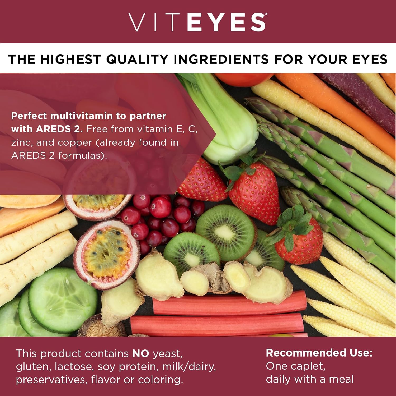 Comprehensive Multivitamin Supplement for AREDS 2 Users - Viteyes Classic, 90 Capsules