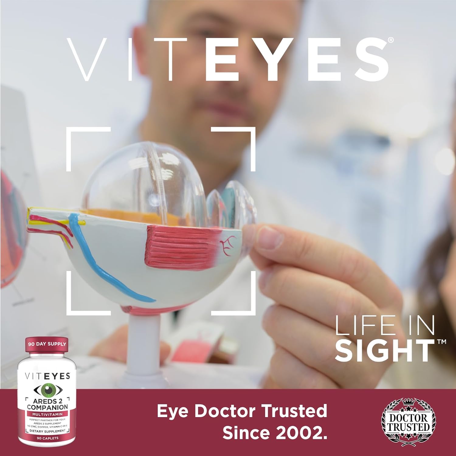 Comprehensive Multivitamin Supplement for AREDS 2 Users - Viteyes Classic, 90 Capsules
