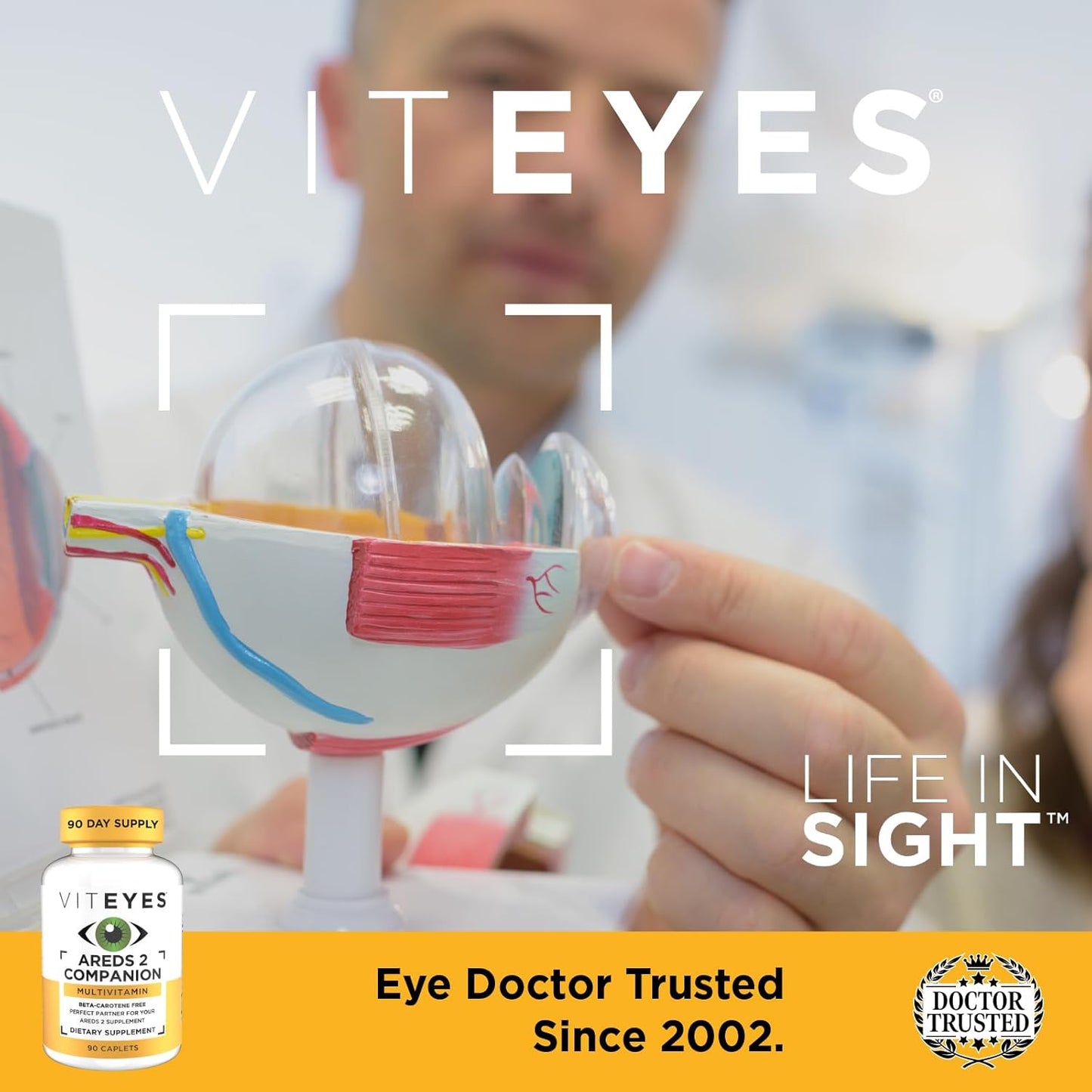 Comprehensive Multivitamin Supplement for AREDS 2 Users - Viteyes Classic, Beta-Carotene Free, 90 Caplets