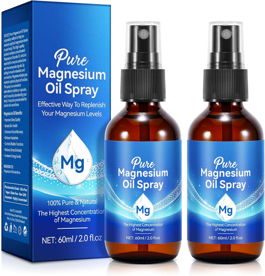 Concentrated Pure Magnesium Chloride Oil Spray - Topical Magnesium Oil Spray 4 fl oz