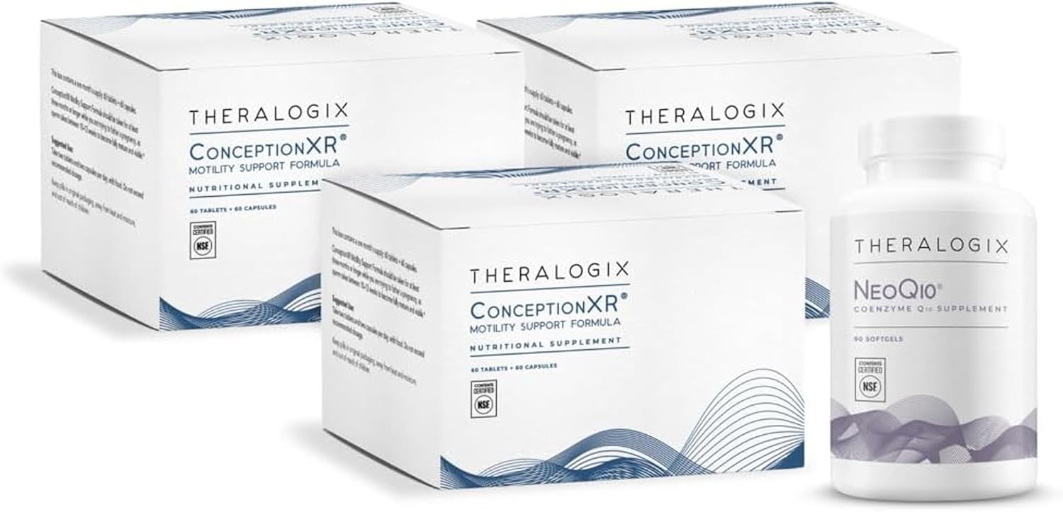 ConceptionXR Bundle with Motility Support Formula & NeoQ10, 270 Count (4 Pack) by Theralogix