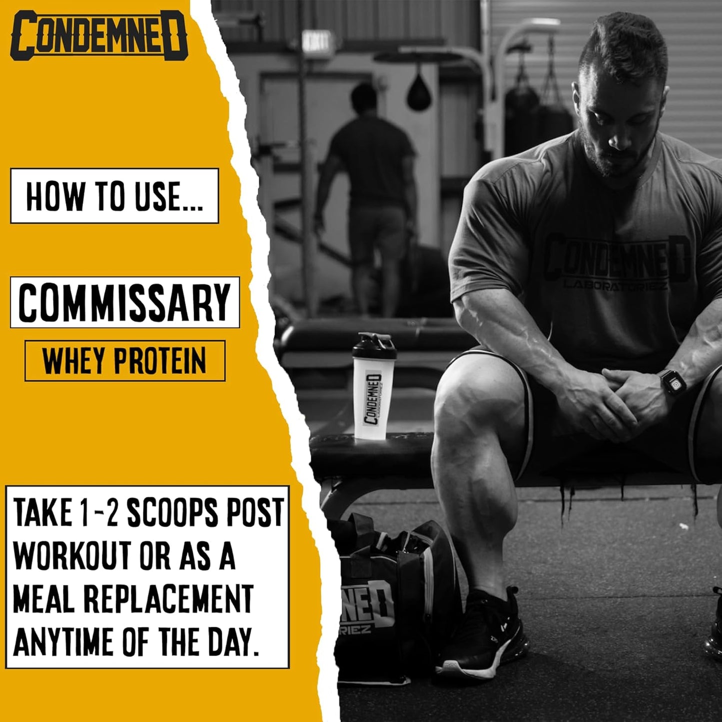 CONDEMNED Labz Commissary Whey Protein - Hydrolyzed Isolate & Concentrate - Low Carb, Low Calorie - Cinnamon Graham Cracker Flavor - 27 Servings for Pre or Post Workout Recovery