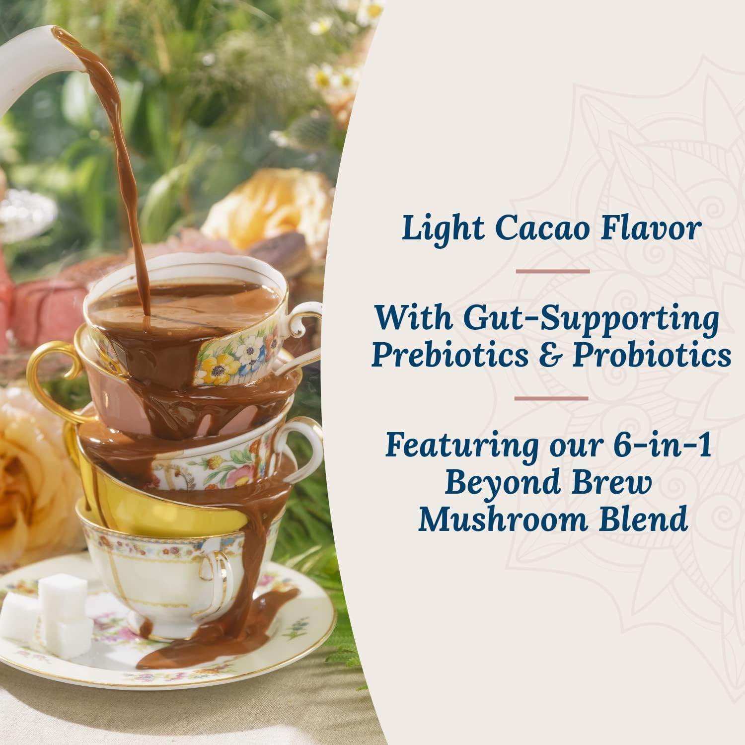 Conscious Beauty Collagen Peptides & Mushroom Superfood Coffee Alternative Powder for Hair, Skin, Nails, and Joints