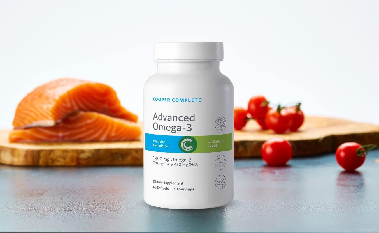 Cooper Complete Advanced Omega-3 Fish Oil Supplement 1400mg - 60 Softgels x 3 Bottles
