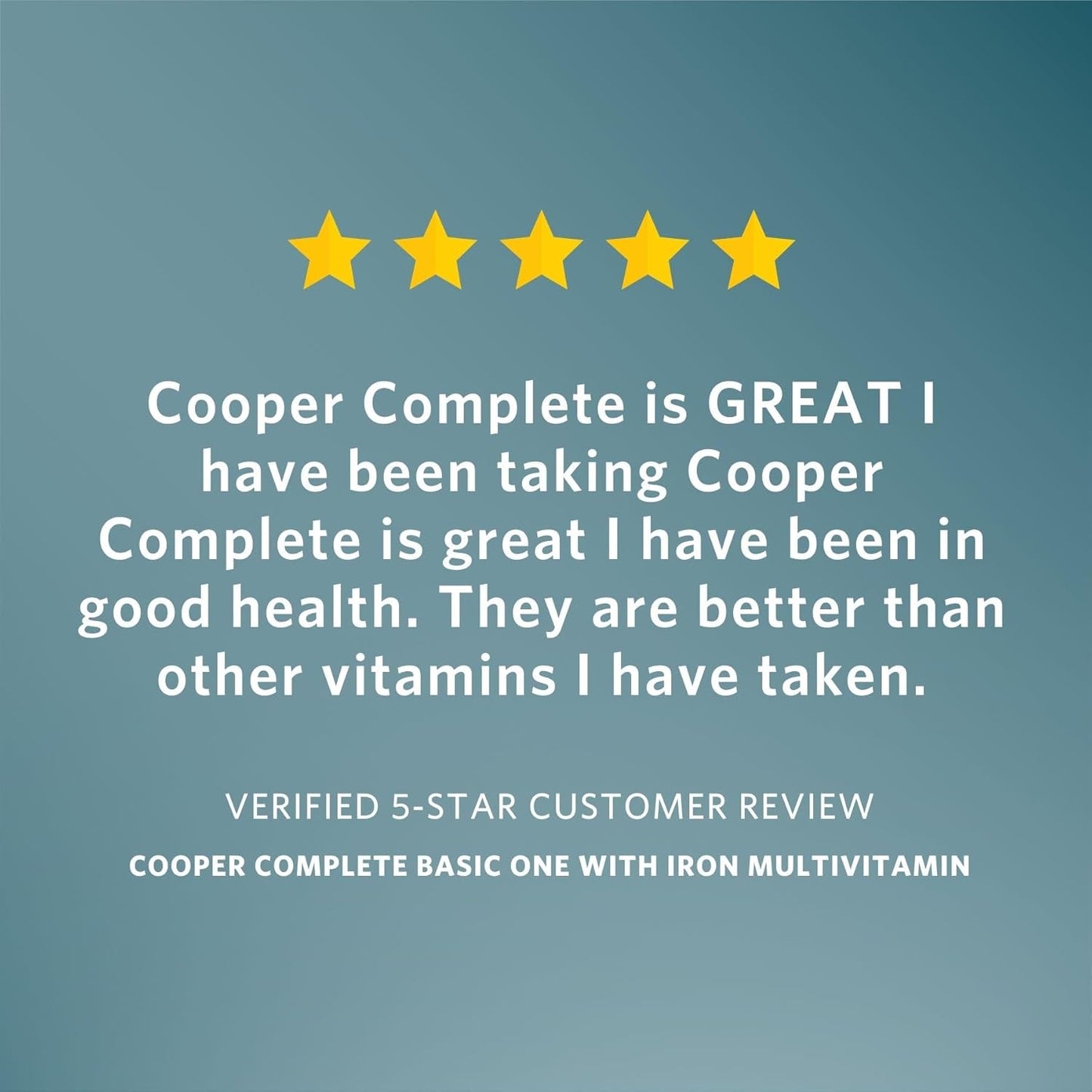 Cooper Complete Basic One Multivitamin with Iron - 180 Servings - Pack of 3