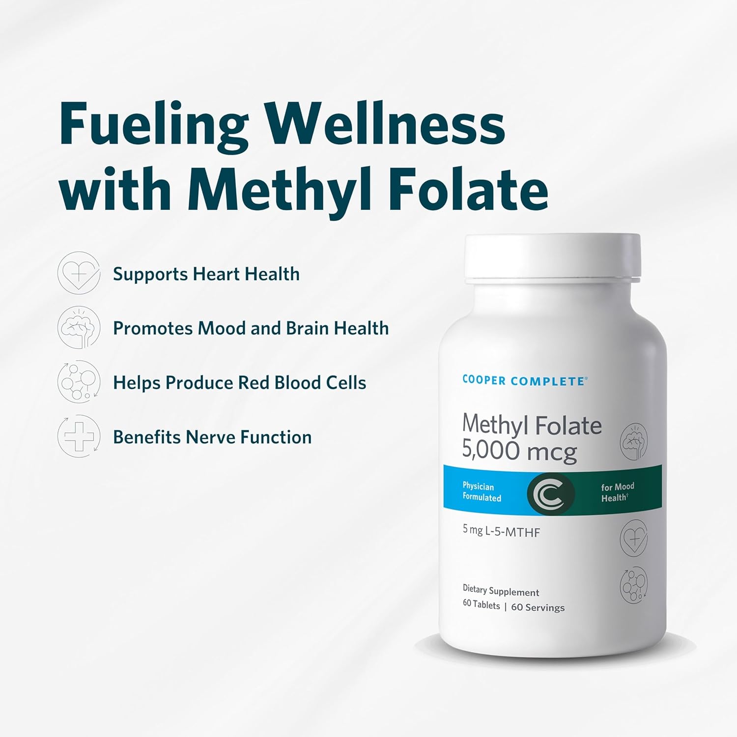 Cooper Complete Methyl Folate 5 mg (5000 mcg) - Single Pack for Optimal Health