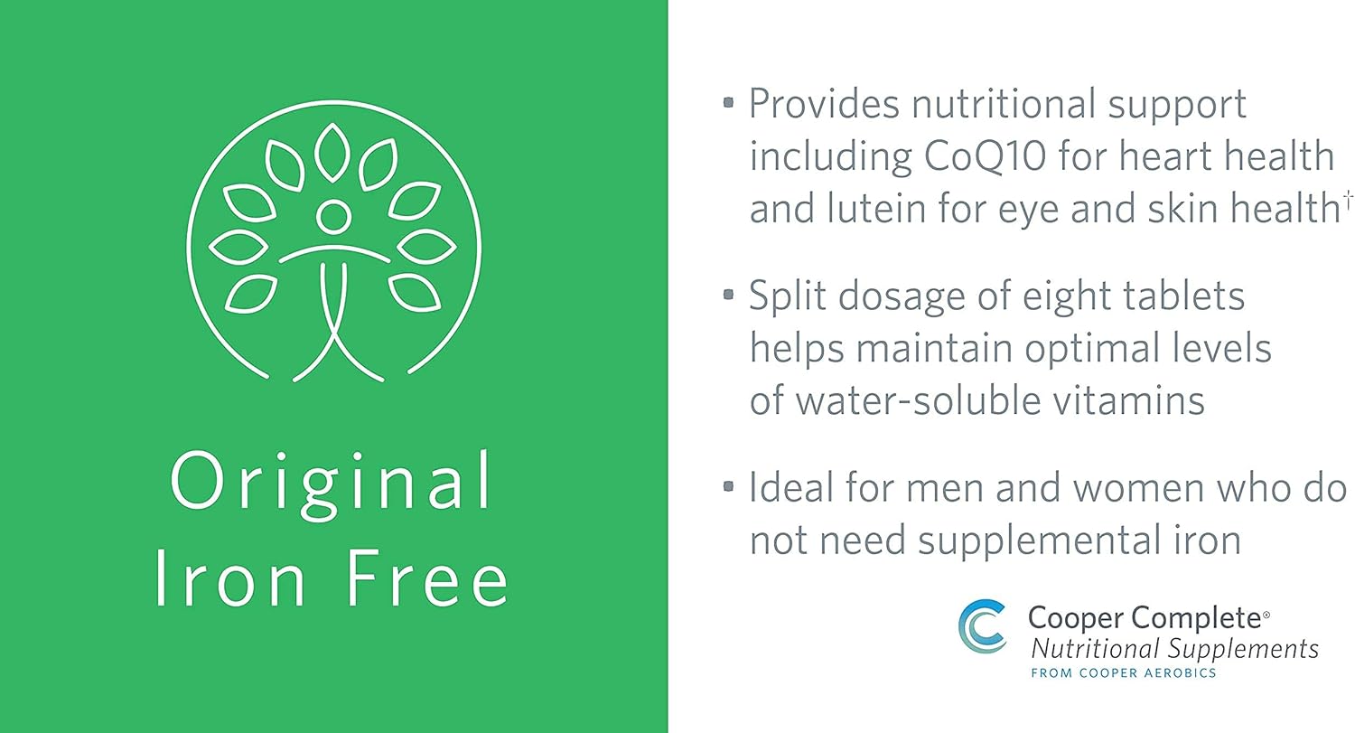 COOPER COMPLETE Original Multivitamin Iron-Free Supplement - 30 Day Supply
