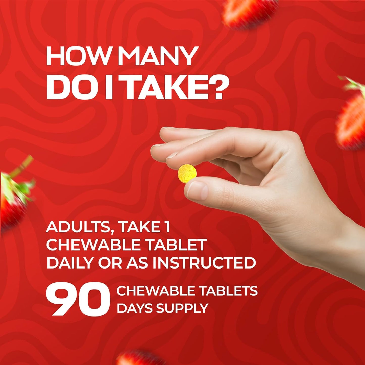 CoQ10 100mg Supplement for Heart Health & Energy Boost - Fast Absorbing Strawberry Tablets - Non-GMO, Gluten-Free - 90 Ct USA Made