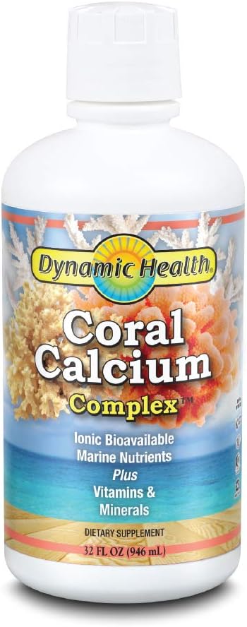 Coral Calcium Complex Liquid Supplement with Magnesium for Bone Health & PH Support - 32oz Size