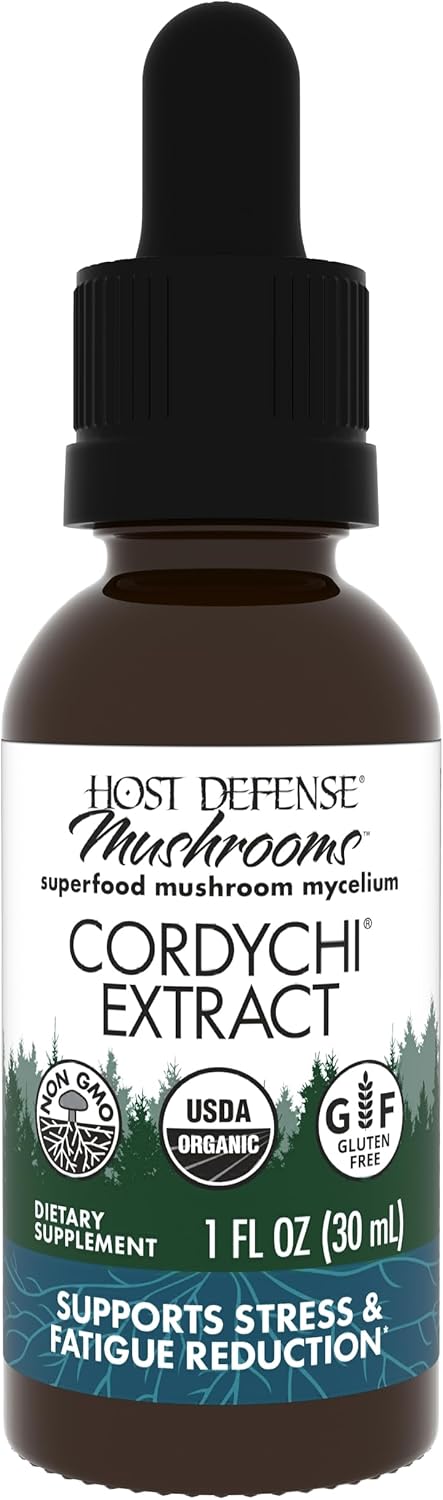 CordyChi Extract for Energy and Immune Support - Cordyceps & Reishi Mushroom Supplement - Respiratory and Relaxation Aid - 1 fl oz