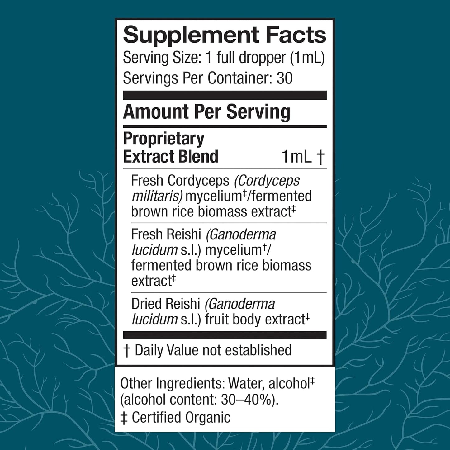 CordyChi Extract for Energy and Immune Support - Cordyceps & Reishi Mushroom Supplement - Respiratory and Relaxation Aid - 1 fl oz