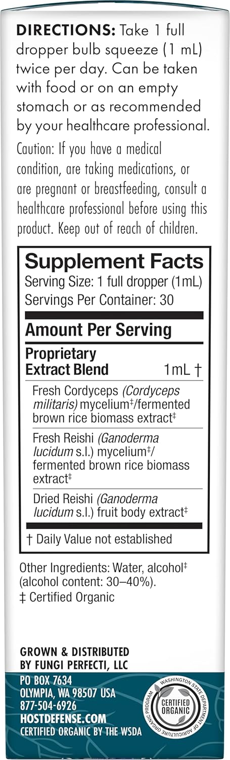 CordyChi Extract for Energy and Immune Support - Cordyceps & Reishi Mushroom Supplement - Respiratory and Relaxation Aid - 1 fl oz