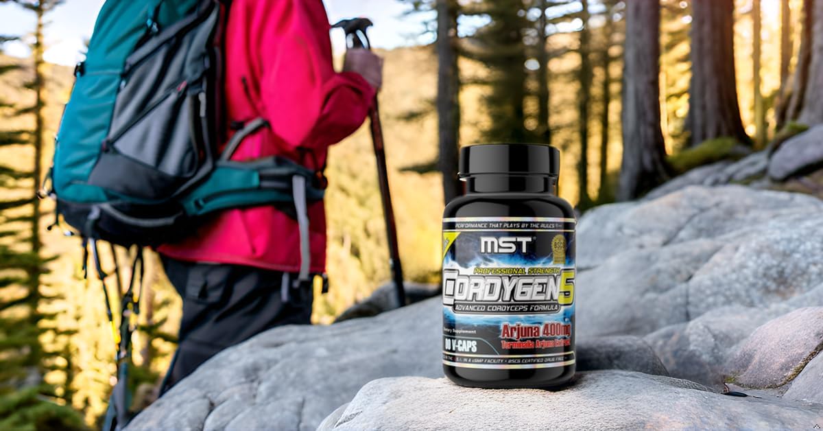 Cordygen5: US Grown Cordyceps ATP Supplement with Terminalia Arjuna Extract - Immune Support and Preworkout Formula (90 VCaps)