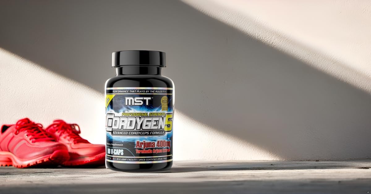 Cordygen5: US Grown Cordyceps ATP Supplement with Terminalia Arjuna Extract - Immune Support and Preworkout Formula (90 VCaps)