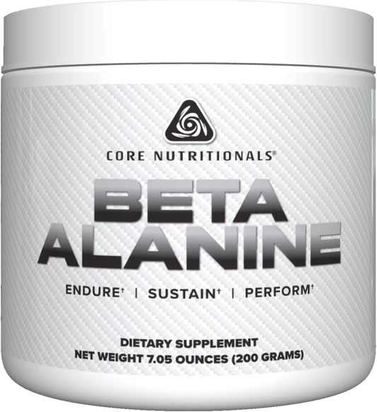 Core Nutritionals Beta Alanine Supplement - 3.2 Grams per Serving for Muscle Building and Recovery