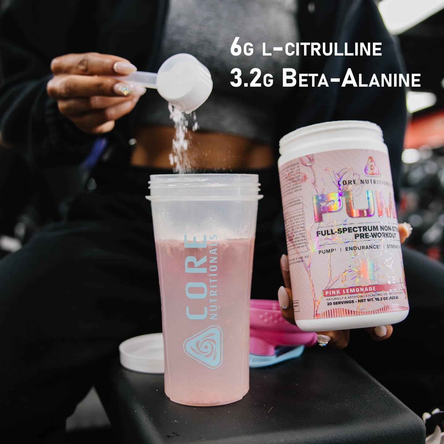 Core Nutritionals Pump Full-Spectrum Non-Stimulant Pre-Workout 20 Servings - Tropic Thunder Flavor - Enhanced with N03T Nitrate, Peak02, and Alpha GPC for Maximum Pump, Strength, and Performance