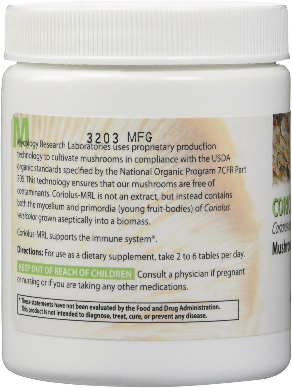 Coriolus Versicolor-MRL 500 mg 90 tabs from Mycology Research Labs - High-Quality Supplement