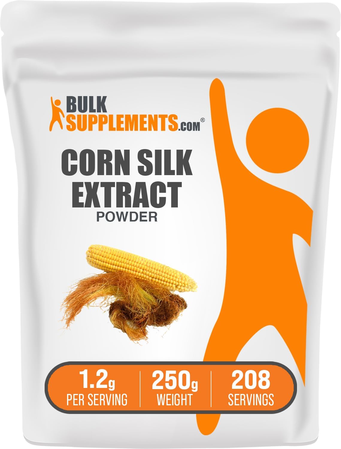 Corn Silk Extract Powder - Herbal Supplement, Zea Mays Extract, Gluten Free - 1200mg per Serving - 250g (8.8 oz) - Pack of 1
