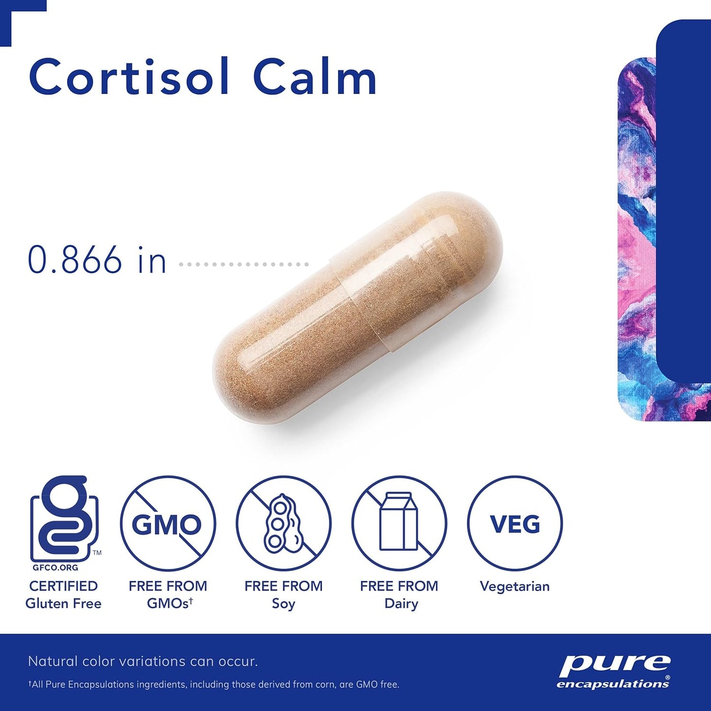 Cortisol Calm Supplement with Ashwagandha & L-Theanine for Relaxation and Healthy Sleep - 60 Capsules