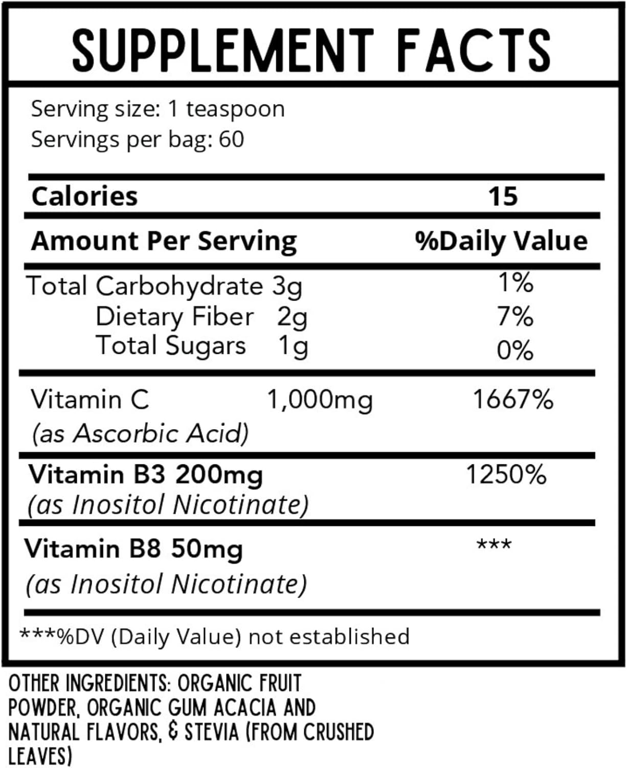 Cotton Candy Flavored Kids Defense Supplement with 1000mg Vitamin C and 250mg B3 | Pure, Corn-Free, GMO-Free | 30 Servings