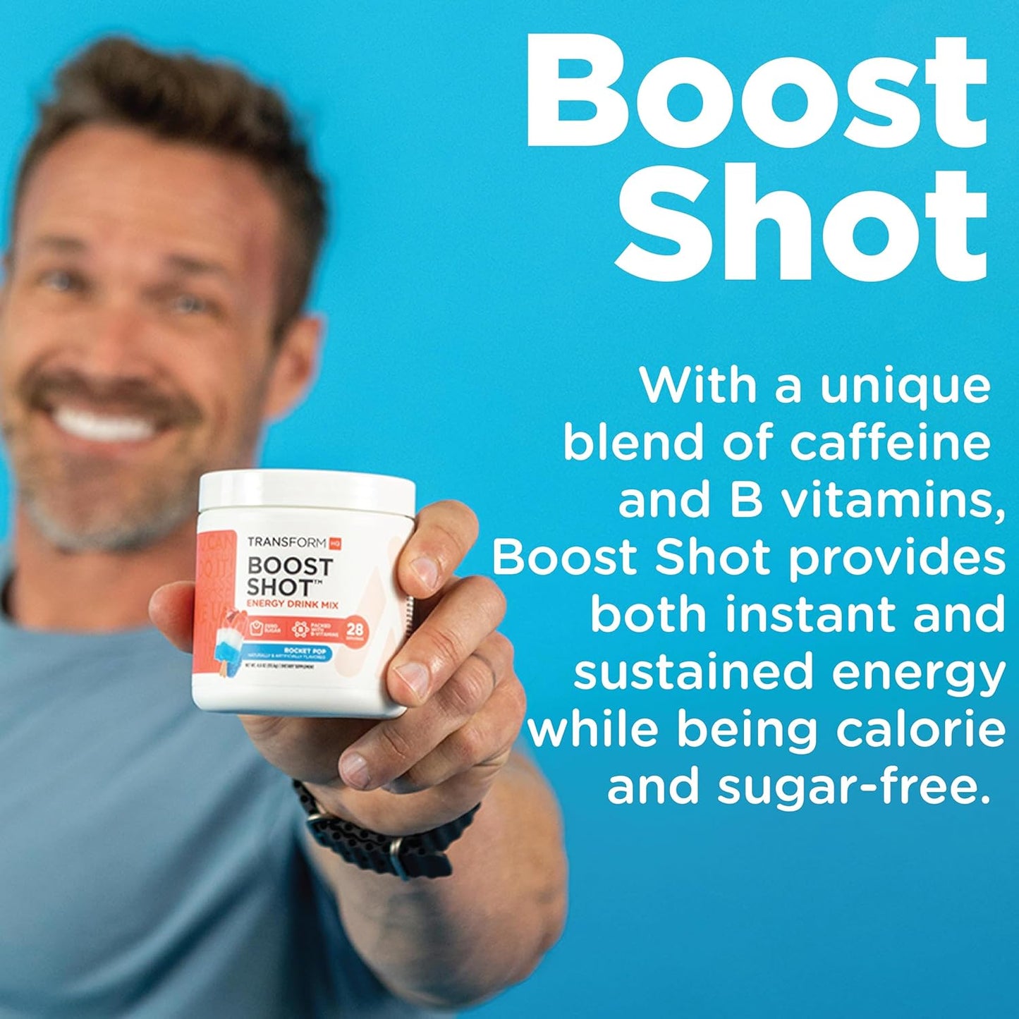 Cotton Candy TransformHQ Boost Shot - 28 Servings for Gluten Free Energy Without the Crash (Non-GMO)
