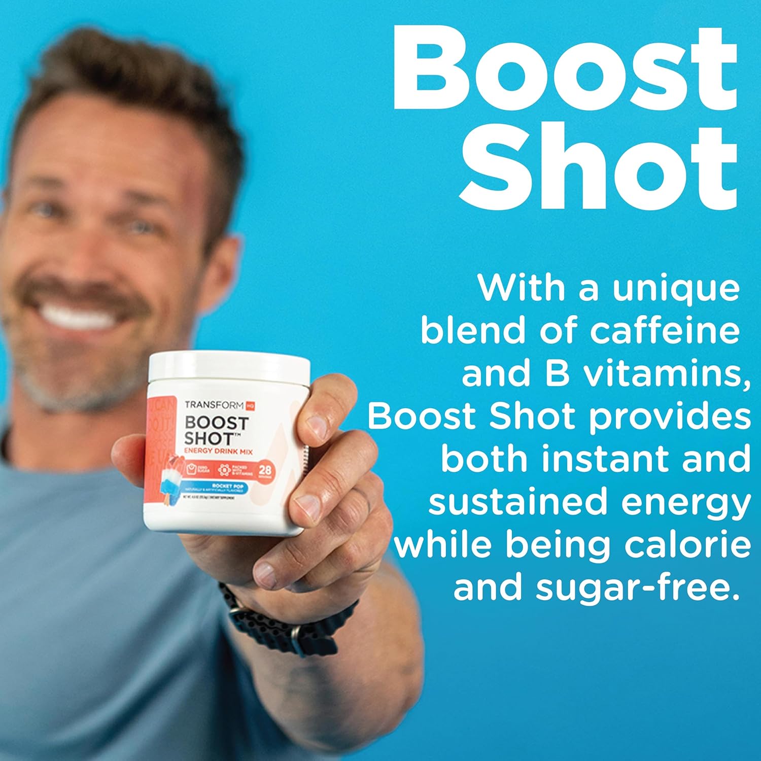 Cotton Candy TransformHQ Boost Shot - 28 Servings for Gluten Free Energy Without the Crash (Non-GMO)