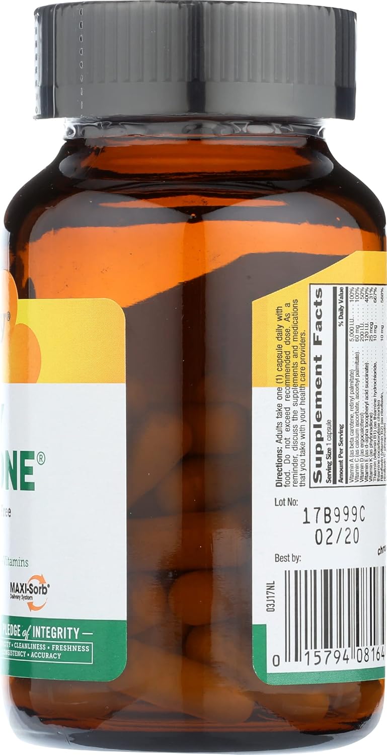 Country Life Daily Total One with Iron - Complete Digestive Enzyme Blend - 60 Vegetarian Capsules