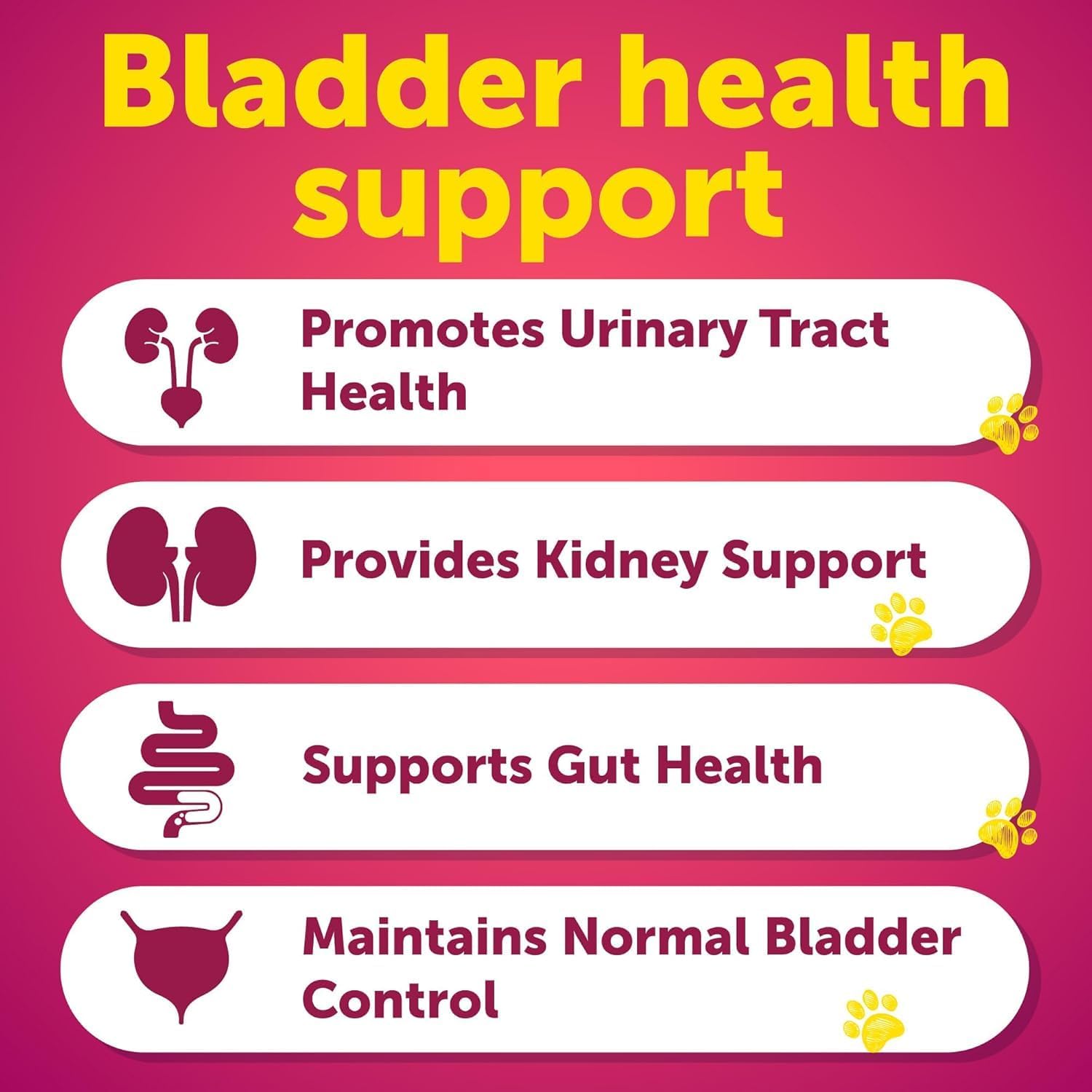 Cranberry Dog UTI Treatment - Bladder Control & Kidney Support - UTI Incontinence Pill with Fish Oil - 120 Soft Chews for Urinary Tract Infection